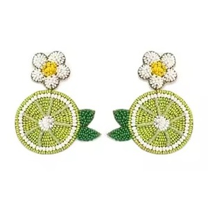 CRYSTAL CRAFT The latest seed Beaded Earrings multi color hand embroidery Apples Dangles Earrings Customized Handmade Beaded - Product Image 6