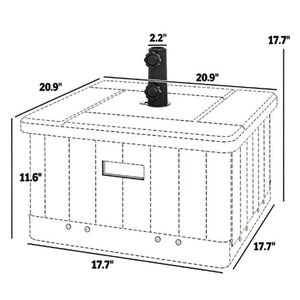 Supporto per Ombrellone da Esterno Nero, Base per Ombrellone da Terrazza, Accessorio per Arredamento da Patio - Product Image 6