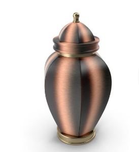 Handmade Aluminum Cremation Urn Brass Accents Custom Printed <b>Memorial</b> Jar 5-15L Capacity Asian Zen Design Tabletop Vase Luxury - Product Image 2