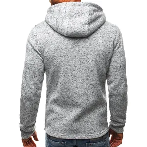 Sudadera con capucha cómoda y casual para hombre, con cremallera, estilo urbano moderno, ropa exterior para el día a día, talla grande, básicos, mezcla de algodón - Product Image 5