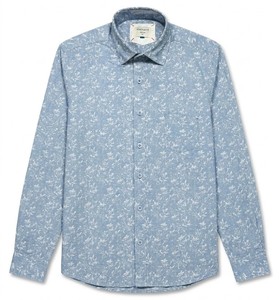 Camisa Casual de Hombre Enovate con Estampado Floral, 100% Algodón, ODM, Manga Larga, Cuello Clásico, Transpirable, Tela Popelina Doble, para Verano - Product Image 1