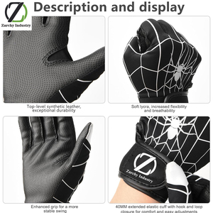 Gants de frappe pour baseball et softball pour enfants avec une adhérence supérieure - Product Image 3