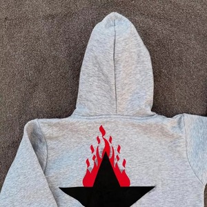 Sweat à capuche zippé oversize personnalisé en molleton épais noir 500 g/m² pour homme, style streetwear, en polyester/coton, idéal pour l'hiver - Product Image 6