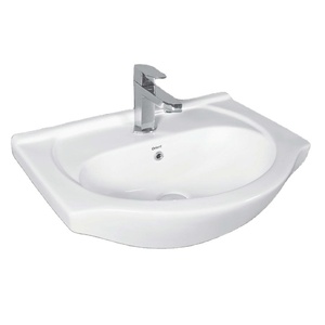 Proveedor de lavabo de pared de cerámica blanca de diseño moderno de calidad superior para baños a precio confiable - Product Image 1