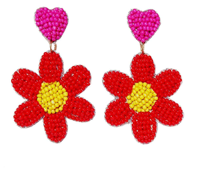 FAIZA CRAFT - Pendientes de Aleación de Zinc con Cuentas Bordadas Hechas a Mano, Joyería Artificial Multicolor de Moda al por Mayor para Mujer - Product Image 5