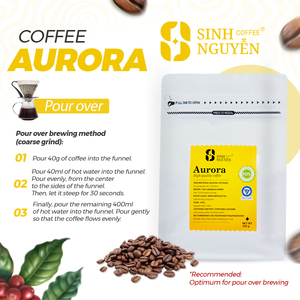 Café Sinh Nguyen - Méthode Aurora Honey - Spécialité Premium - Grains d'Arabica Torréfaction Moyenne Douce - Vietnam - Sachet Emballé - Japon, Corée, États-Unis - Product Image 2