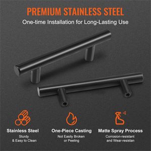 Lot de 30 poignées de meuble fines en acier inoxydable de 76 mm (3 po) entre centres, pour armoires de cuisine modernes, quincaillerie de porte, poignées et boutons de meubles - Product Image 4