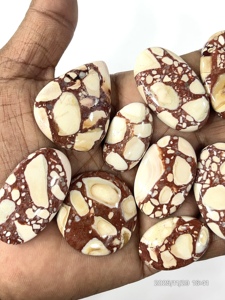 Pierre précieuse naturelle en jaspe cacahuète, cabochon, formes variées, 20-30 mm, vente en gros, livraison rapide - Product Image 3