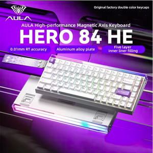 Teclado Mecánico con Cable AULA HERO84 RGB, USB Tipo-C, PBT Personalizable, 85 Teclas, para Esports, Nuevo, Diseño Neon - Product Image 5