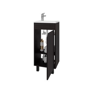 Mobile Bagno Integrato in Wengue con Lavabo e Rubinetto - Collezione Premium - Product Image 6