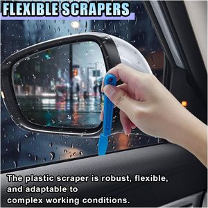 2 Pezzi Strumenti per Oscuramento Vetri Auto, Spatola Flessibile per Pellicole in Vinile con Manico Lungo, Raschietto Angolare per Pellicole Auto - Product Image 4
