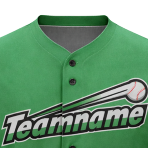 Maillot de baseball vert personnalisé avec design dégradé, numéro de joueur et couleurs d'équipe personnalisés pour vêtements de sport et uniformes pour hommes - Product Image 5