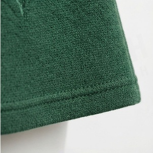 Women A-Line Mini <b>Skirt</b> Solid <b>Green</b> <b>Pleated</b> Elastic Waist Comfortable Woven Polyester All Seasons Style - Product Image 6