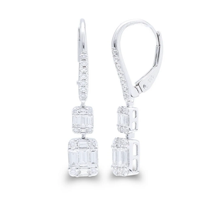 Pendientes de Aro de Oro Sólido de 14K con Diamantes de Corte Brillante Redondo de 0.90 CT, Certificados por IGI, Regalo de Compromiso - Product Image 3