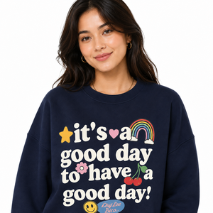 Oversized Women's Crewneck Sweatshirt 100% Cotton Fleece Motivational Graphic Print Casual Streetwear Hoodies Private Label - Product Image 2