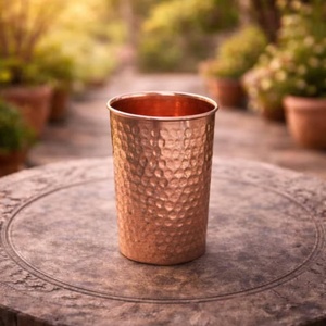 MSR Overseas 99.9% Pure Copper <b>Water</b> <b>Bottle</b> 900ml Tumbler | Hand Hammered Ayurvedic Drinkware | Leakproof Eco-Friendly | Yoga - Product Image 2