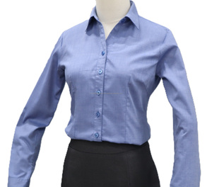 Uniforme d'entreprise pour femmes en gros. Chemise et jupe formelle sur mesure en coton, élasthanne et polyester. Vêtements de bureau de haute qualité - Product Image 1