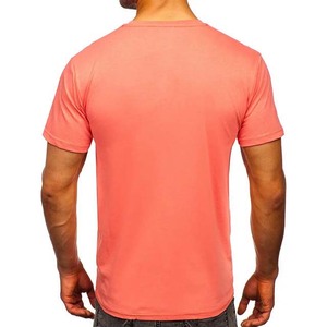 ผู้ผลิตเสื้อ OEM แบบกำหนดเอง ผ้าฝ้าย 100% คอปกสองสี เสื้อยืดแขนสั้นผู้ชาย คอกลม สวมใส่สบาย ระบายอากาศได้ดี แห้งเร็ว ทรงปกติ - Product Image 3
