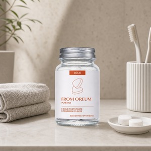 [FROM OREUM] Dentifrice solide saveur mandarine de Jeju, 60 comprimés, pour l'accueil hôtelier et les salles de bain des clients - Product Image 3