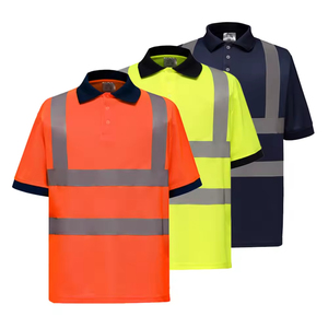 High Visibility Short Sleeve Reflective Safety T Shirt Men Heavy Duty Breathable Hi Vis Shirt Safety Moisture - Product Image 3