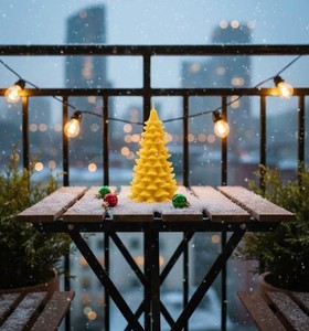 Vela de Cera Artesanal de Lujo para Árbol de Navidad, No Tóxica, para Decoración Festiva del Hogar en Acción de Gracias, Diwali, Ramadán - Product Image 1