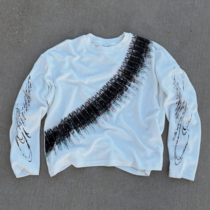 เสื้อยืดคอกลมโอเวอร์ไซส์ พิมพ์ลายโลโก้ตามสั่ง ผ้าฝ้าย 100% หนัก 300 กรัม ซักย้อมสีแบบแอซิด แขนสั้น สไตล์สตรีท ยูนิเซ็กส์ - Product Image 6