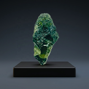 Moldavite naturelle brute non taillée de République tchèque, météorite verte géologique, INDIA GEMS, évaluation par tiers, fabrication de bijoux - Product Image 1