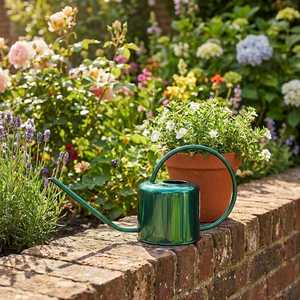 watering can decorative galvanized <b>garden</b> accessory watering can artisan crafted metal watering vessel watering can elegant - Product Image 1