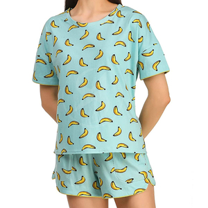 Conjunto de Dos Piezas de Verano para Mujer, Bordado, de Secado Rápido, Top de Manga Corta, Pantalones Cortos Cómodos de Poliéster y Algodón, Estilo Casual Moderno - Product Image 1