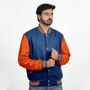 <b>Mens</b> Urban <b>Varsity</b> <b>Bomber</b> <b>Jacket</b> <b>Mens</b> Embroidered <b>Varsity</b> Letterman <b>Jacket</b> - Product Image 4