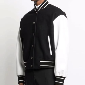 Men's Reversible Casual Satin Varsity <b>Jacket</b> Winter Polyester Double Breasted Waterproof Windproof Breathable <b>Fleece</b> <b>Lined</b> Japan - Product Image 4