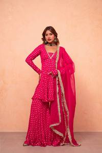 TENNECY - Dupattas Étnicas para Mujer, Jacquard Chandheri, Reversibles, Sin Arrugas, Completamente Cosidas y Listas para Usar - Product Image 2