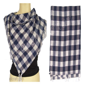 Écharpe d'été légère unisexe carrée 100 % coton faite à la main, motif sergé uni, à franges, imprimé Om Mantra, pour la plage - Product Image 2