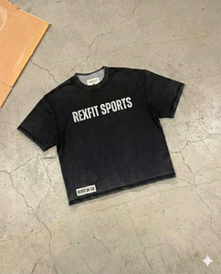 Wholesale <b>Acid</b> Wash Screen Printing T Shirts 100% Cotton Oversized Heavyweight 240 GSM Streetwear <b>Drop</b> Shoulder T Shirts - Product Image 1