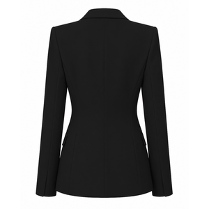 NCBW Sorority Women's Single Breasted Blazer Embroidered Notch Lapel Tailored Office Business <b>Suit</b> Jacket Formal Workwear - Product Image 4