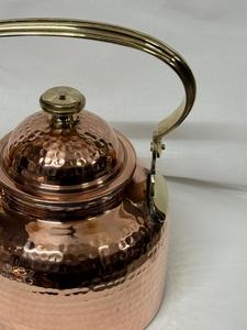Handcrafted <b>Copper</b> Tea Kettle Vintage Style Durable Metal Teapot Brass <b>Handle</b> Spout Eco-Friendly Dishwasher Safe Lid - Product Image 4
