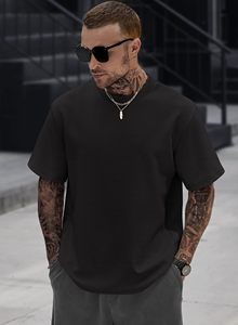 เสื้อยืดคอตตอนหนานุ่มทรงโอเวอร์ไซส์สำหรับผู้ชาย สไตล์ลำลอง คอกลม สตรีทแวร์ ขายส่ง - Product Image 2