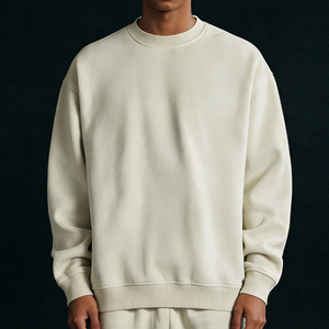 Fabricant OEM Fournisseur Vente en Gros Personnalisée Sweat-shirt Col Rond Homme Surdimensionné 400GSM Coton Molletonné Épais Vêtements Marque Privée - Product Image 3