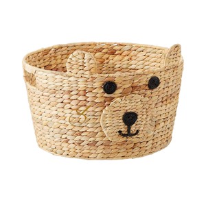 Bunny <b>Shaped</b> Water Hyacinth Storage Bin Woven Kids <b>Toy</b> Organizer Decorative Open Diaper Hamper - Product Image 3