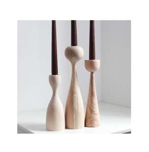 Support de bougie pilier en bois tendance pour mariages, événements festifs et fêtes – Support de bougie chauffe-plat rustique haut de gamme pour la décoration intérieure et les tables - Product Image 6