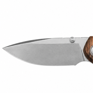 Navajas Plegables con Mango Marrón Texturizado, Hoja de Acero Inoxidable con Punta Caída, Anillo para el Pulgar y Orificio para Cordón para Tareas al Aire Libre - Product Image 3