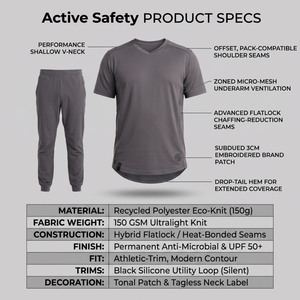 Men's V-Neck Performance Hunting Tee 150G Recycled Polyester Athletic Shirt Heat-Bonded Seamless <b>Camouflage</b> - Product Image 5