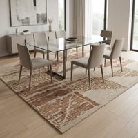 Tapis de sol en laine tufté à la main, durable, avec des motifs élégants, traditionnels et modernes, pour la décoration et l'aménagement intérieur.