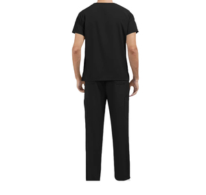 Men's Black <b>Scrub</b> Set Cotton Polyester Woven Hospital Uniforms with Needle Detection Feature Premium quality - Product Image 2