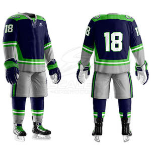 Nouvel uniforme de hockey sur glace adapté aux joueurs hommes et jeunes, conçu à partir de tissus de haute qualité pour un confort optimal - Product Image 2