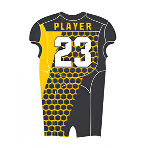 Maillot de football américain grande taille imprimé par sublimation, col en V surdimensionné, 100 % polyester, manches courtes personnalisées, unisexe - Product Image 2