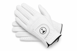 Custom Logo <b>White</b> Golf <b>Gloves</b> PU High Quality Breathable Perforated Synthetic Leather Golf <b>Glove</b> OEM/ODM Manufacturer - Product Image 2