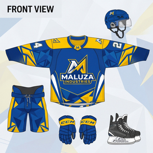 Uniformes de cheerleading unisexes personnalisés imprimés par transfert thermique, tenues de compétition de danse d'équipe en polyester et élasthanne respirant avec protection UV frontale - Product Image 1