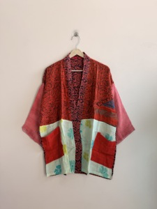 ชุดคลุมกิโมโนผ้าไหมวินเทจระบายอากาศได้ดีสำหรับใส่ที่ชายหาด - Product Image 3