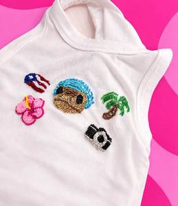 Magnifique débardeur brodé de perles avec broderie artisanale artistique pour les collections de mode féminine et les tenues d'été - Product Image 3